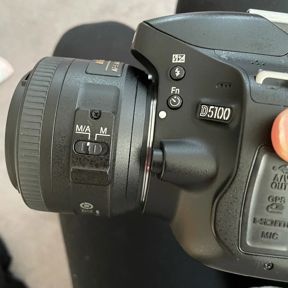 Nikon D5100 with 35mm 1.8 Lens- lightly used
